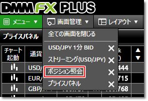 DMM ポジション照会